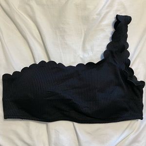 Waffle Knit One Shoulder Bikini Top